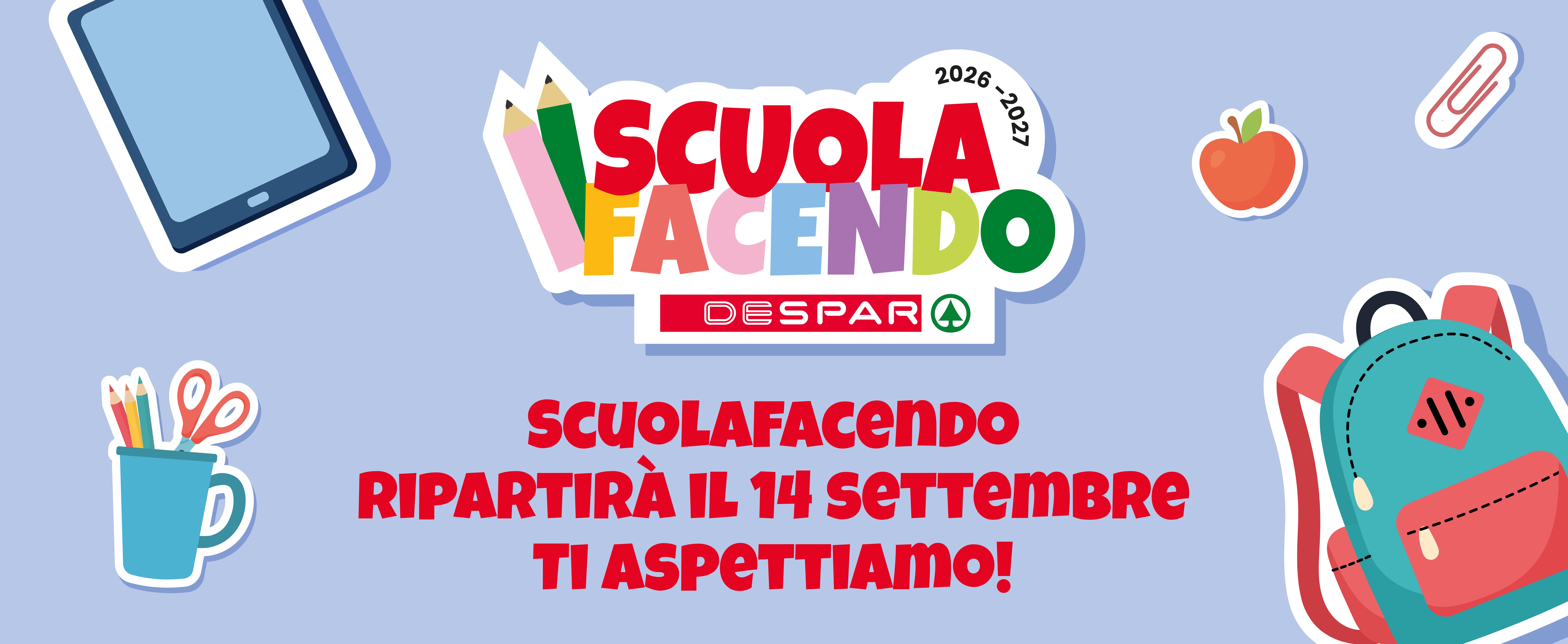 Scuolafacendo ripartirÃ  il 14 settembre ti aspettiamo!